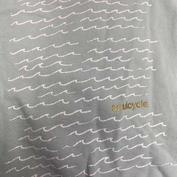 Men's SoulCycle Teal Beach Waves Sweatshirt - Size Medium - Picture 5 of 7